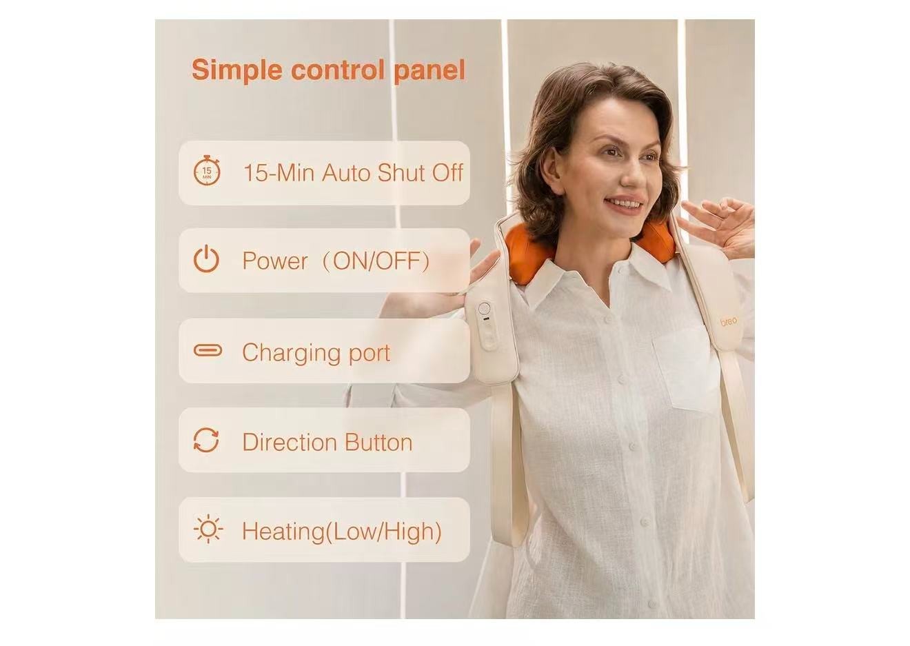 N6mini Neck Massager with Heat, 5D Kneading Shiatsu,3 Massage Modes & 2 Intensit