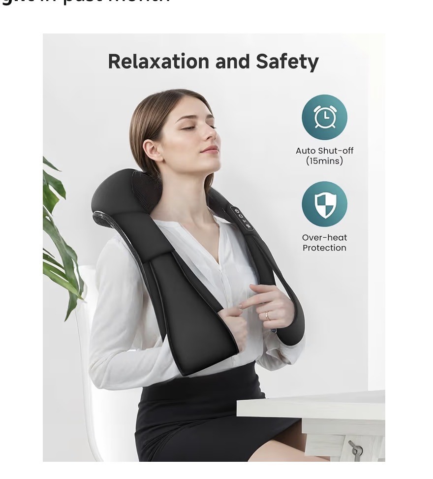 Shiatsu Back Neck shoulder Massager with Heat