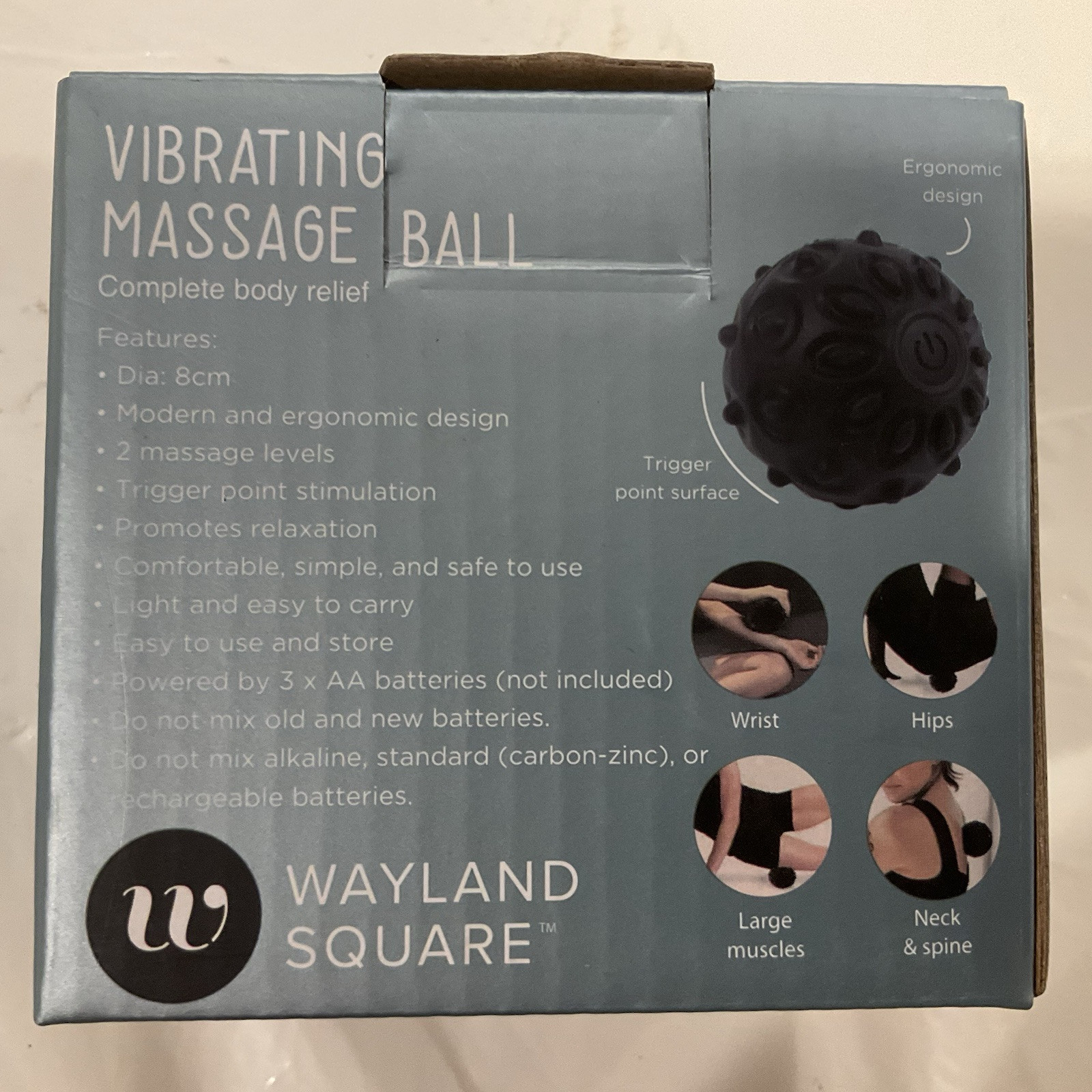 Wayland Square Vibrating Massage Ball 2 Speeds Complete Body Relief