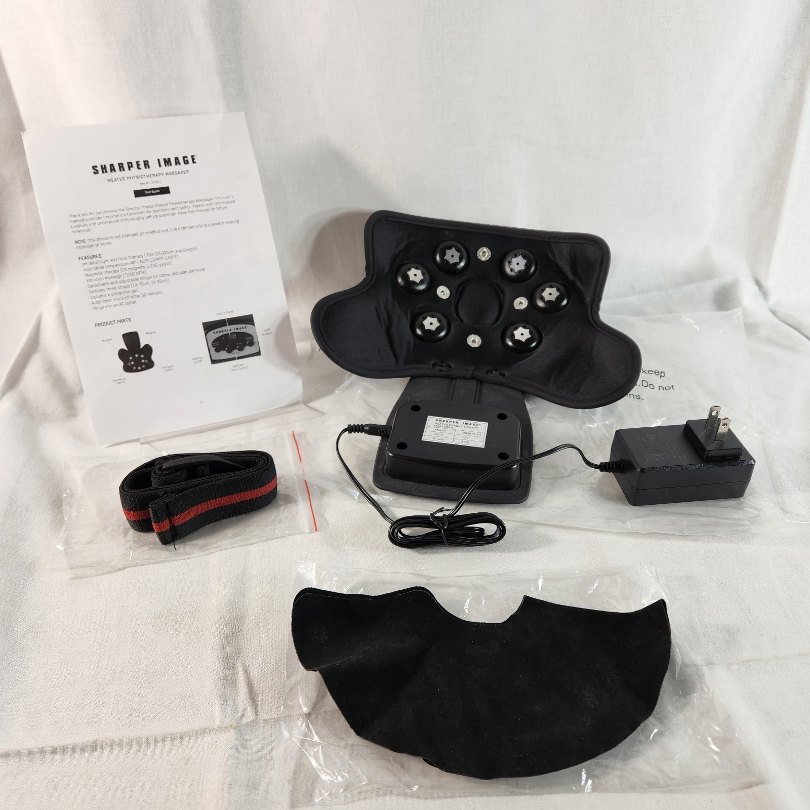 Sharper Image Heated Physiotherapy Massager Portable Elbow Shoulder Knee Adjust