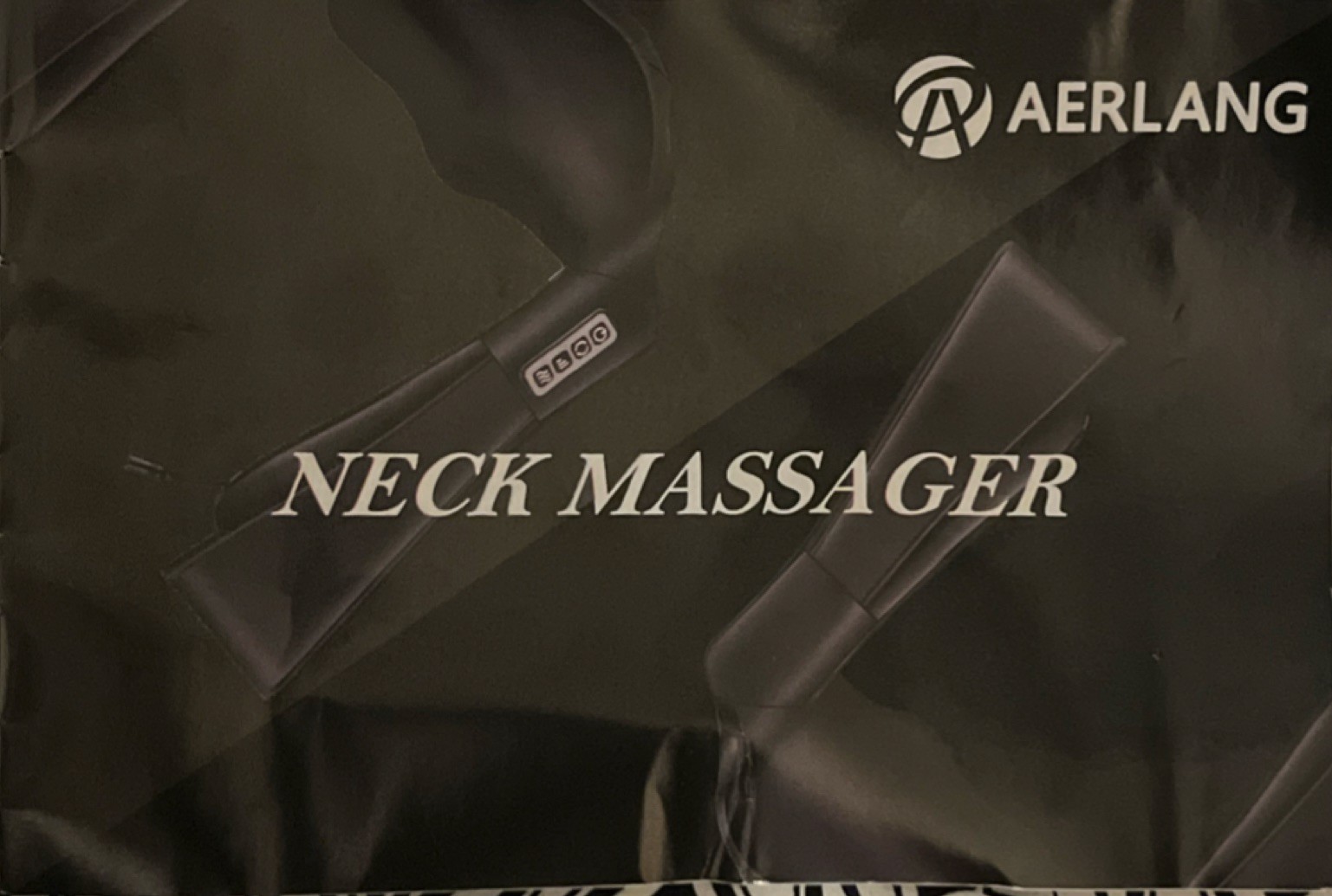 AERLANG Shiatsu Heated Neck Massager Purple Leather Mesh Vehicle Charging