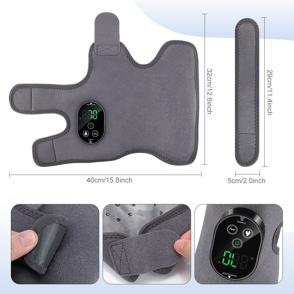2 Pack 4-in-1 Electric Foot Ankle Massager Pain Relief Heating Vibration Therapy
