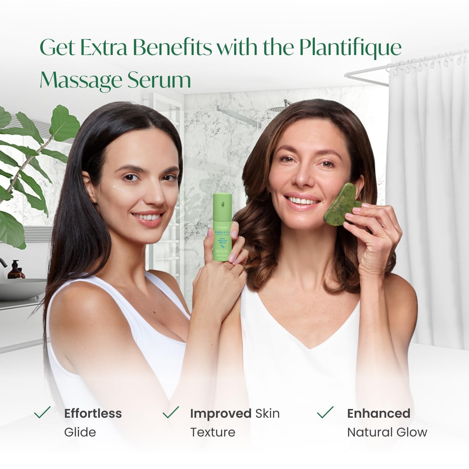 PLANTIFIQUE Gua Sha Facial Tools Gifts Massage Tool Jawline Sculptor Face