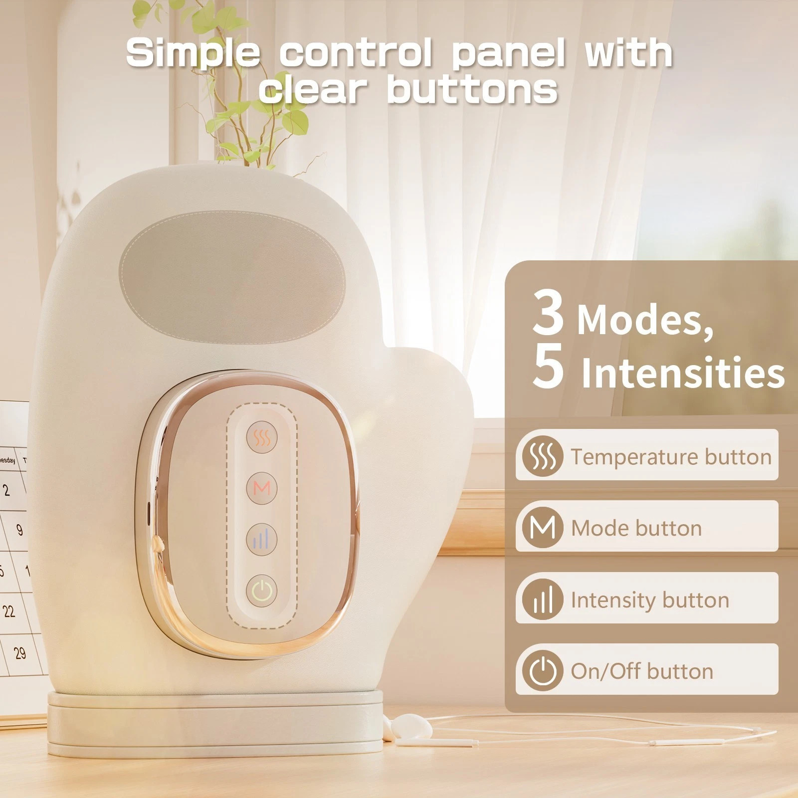 Hand Finger Massager Heated Compression Arthritis Wrist Pain Stress Relief Elec