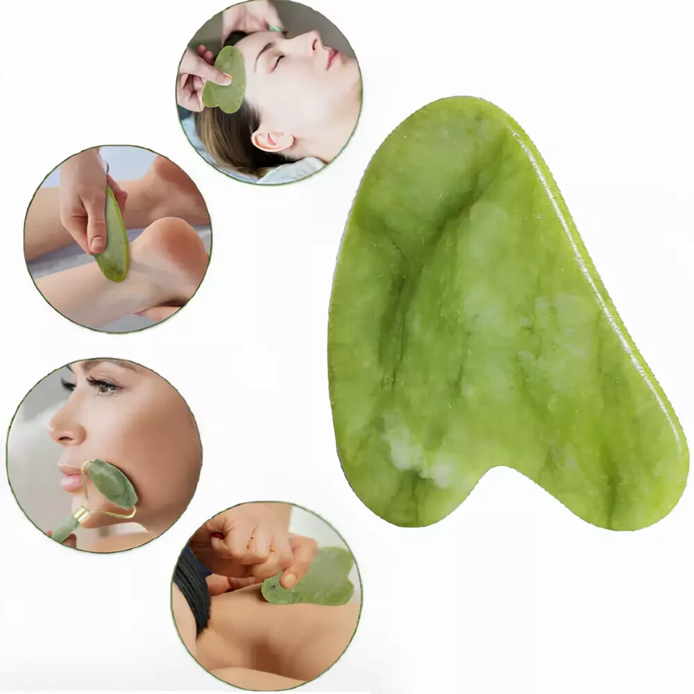 Gua Sha Jade Stone Massage Tools Holistic Skin Energy Care Healing Reiki Gift