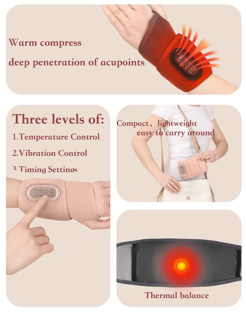 Cordless Heating Wrist Pad Wrap for Arthritis and Carpal Tunnel, Rechargeable…
