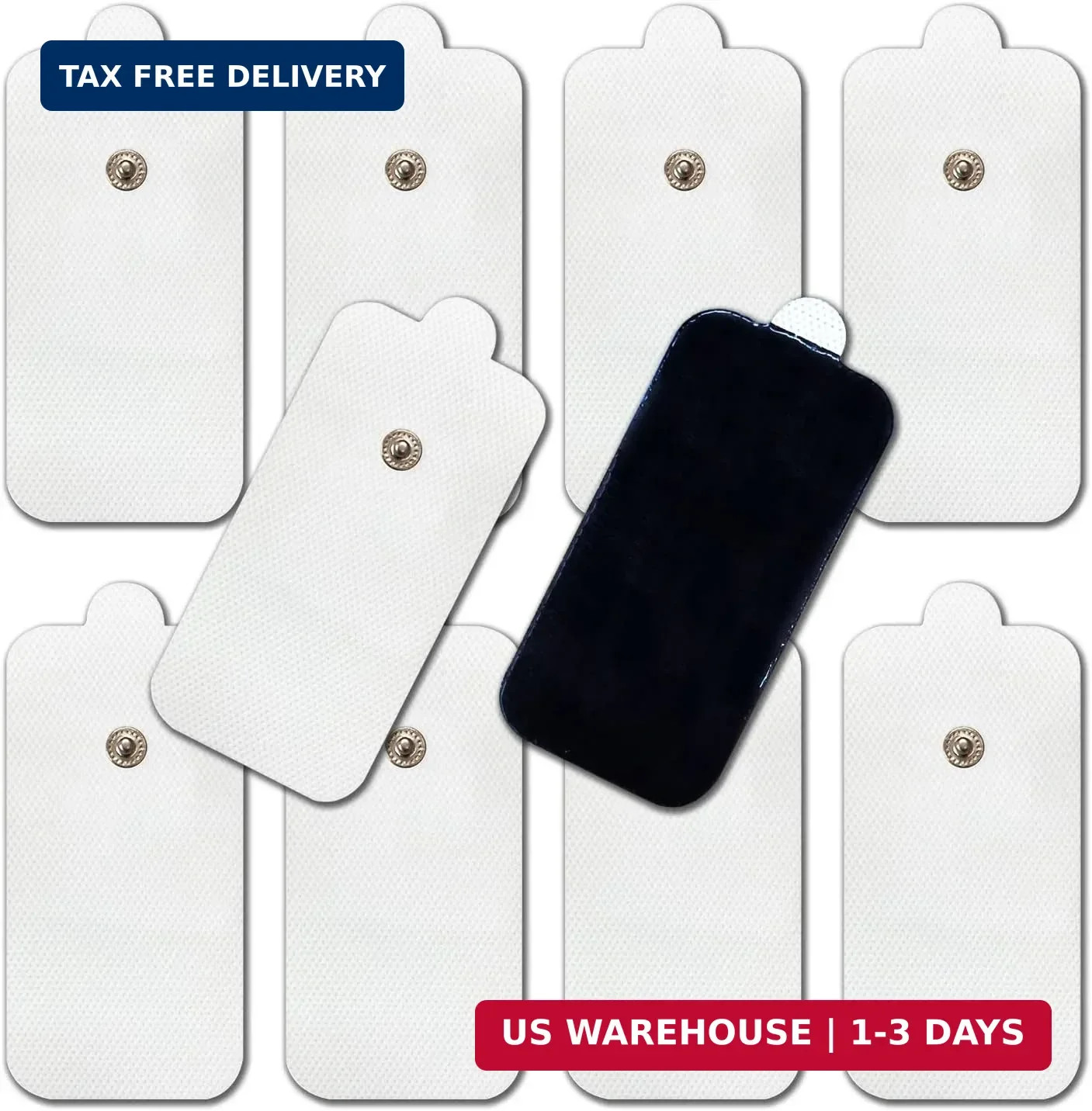 10 Pcs Durable Compatible with Tens Unit Replacement Pads(Snap On 3.5MM),5Pairs