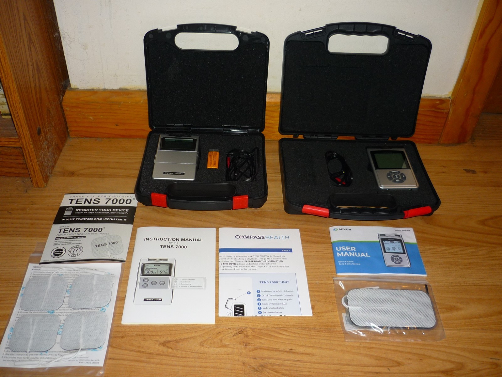 AUVON TENS PT1 PRO TP2208 AND TENS 7000 MUSCLE STIMULATORS UNITS