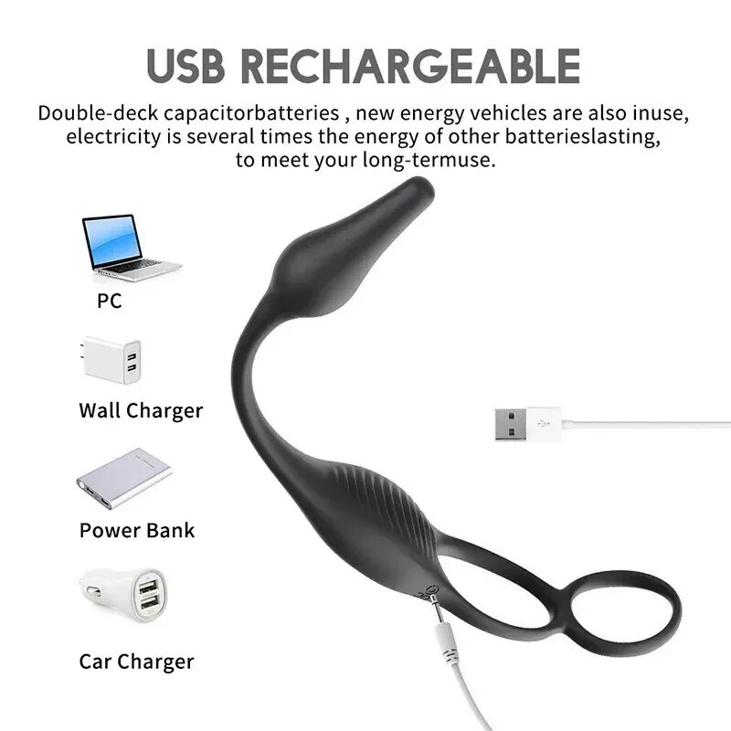 POWERFUL 7 SPEED VIBRATION WEARABLE MEN PROSTATE MASSAGER STIMULATOR WATERPROOF