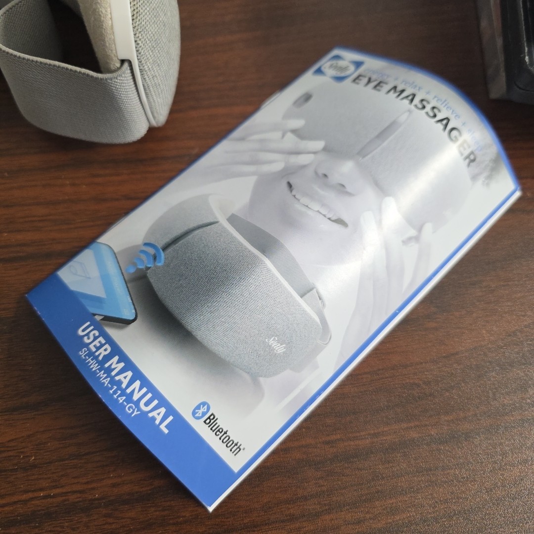 Sealy Bluetooth Eye Massager with Heat Compression, Relaxing Eye Massager