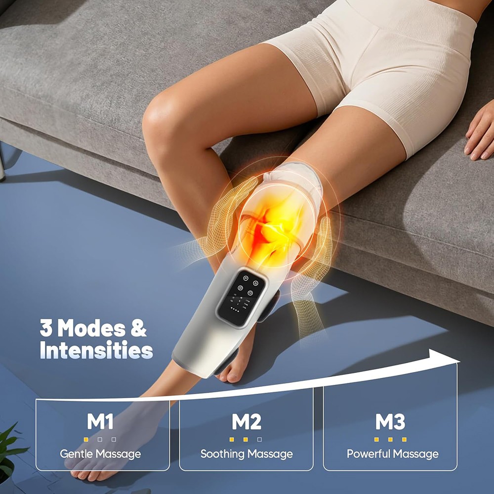 1 Pair Leg Massager Cordless knee Air Compression Massager Heated Pain Relief US