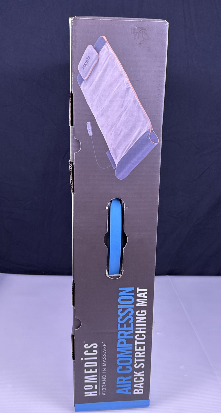 New HOMEDICS Air Compression Back Stretching Mat 41″L x 20″W Grey BM-AC105