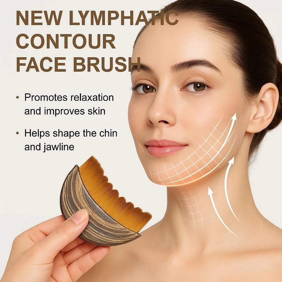 Drainage Lymphatic Massage Face Lymphatic Contour Brush Dry Brushing Face Brush
