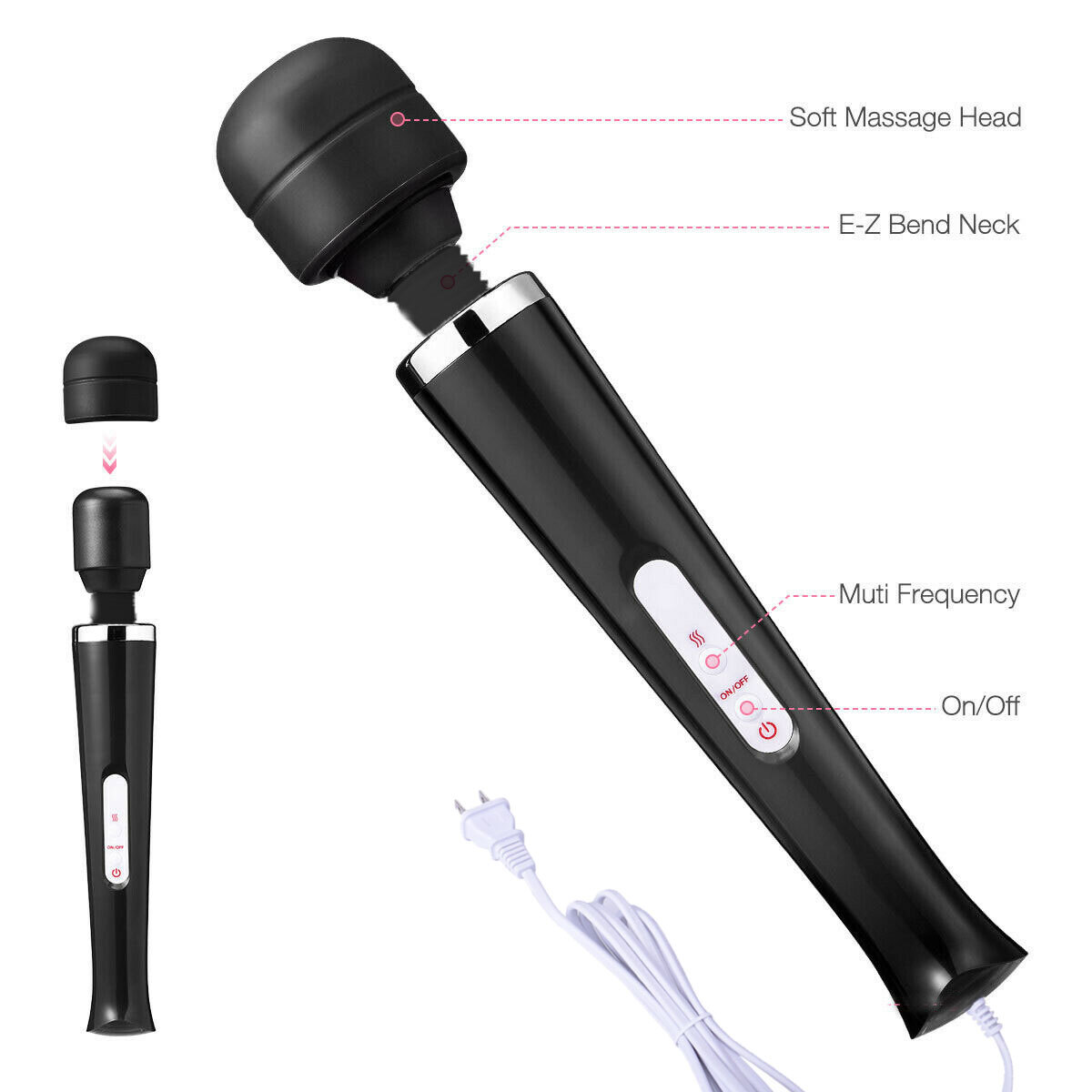 Vibrating Massager 20 Speeds 10 Vibration Modes Massage Stick Relax Woman Toy