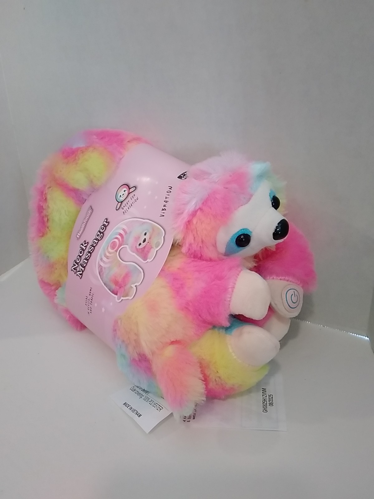 HealthTouch Polyester Fibers Neck Massager Colorful Sloth Requires 2 AA Batterie