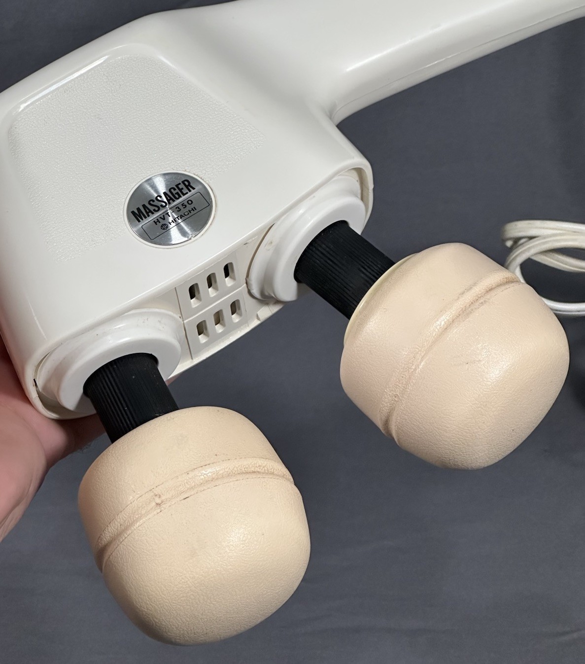 Hitachi HVT-350 Massager Dual Twin Heads Electric 2 Speed Vintage Tested Japan
