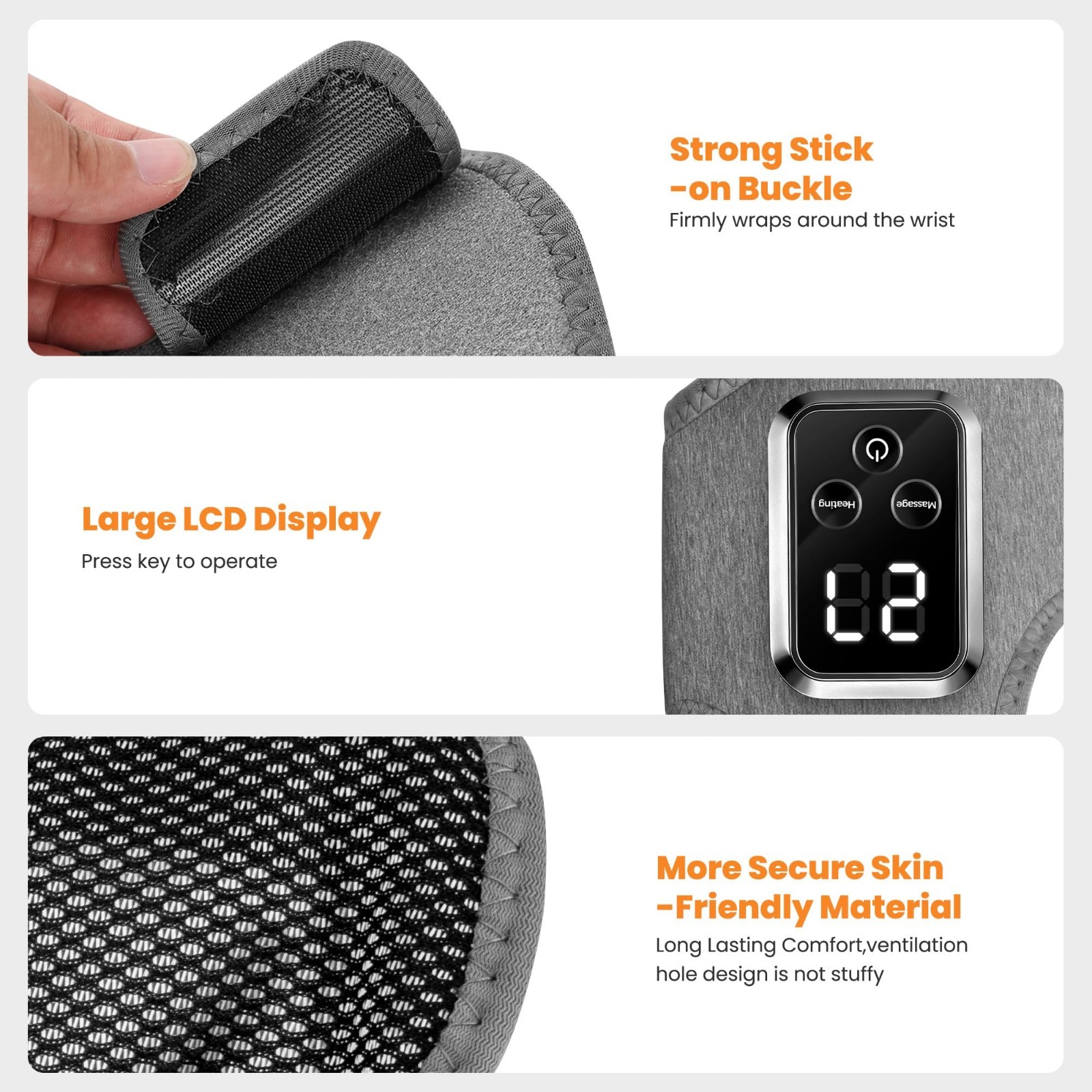 2-in-1 Foot Massager & Warming Wrap – Relaxing Ankle Massager, 3 Modes, 4 Heat L