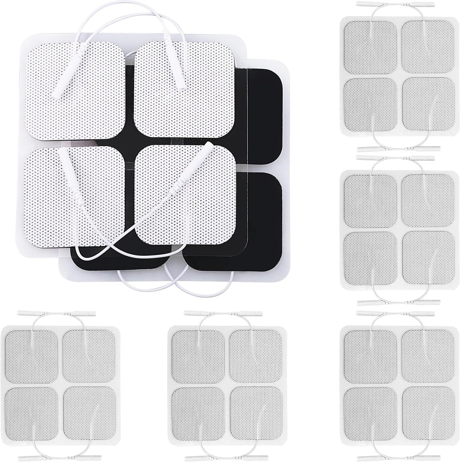 Comfort-Focused TENS Electrodes, 20PCS 2″x2″ Latex-Free Pads for All Skin Types
