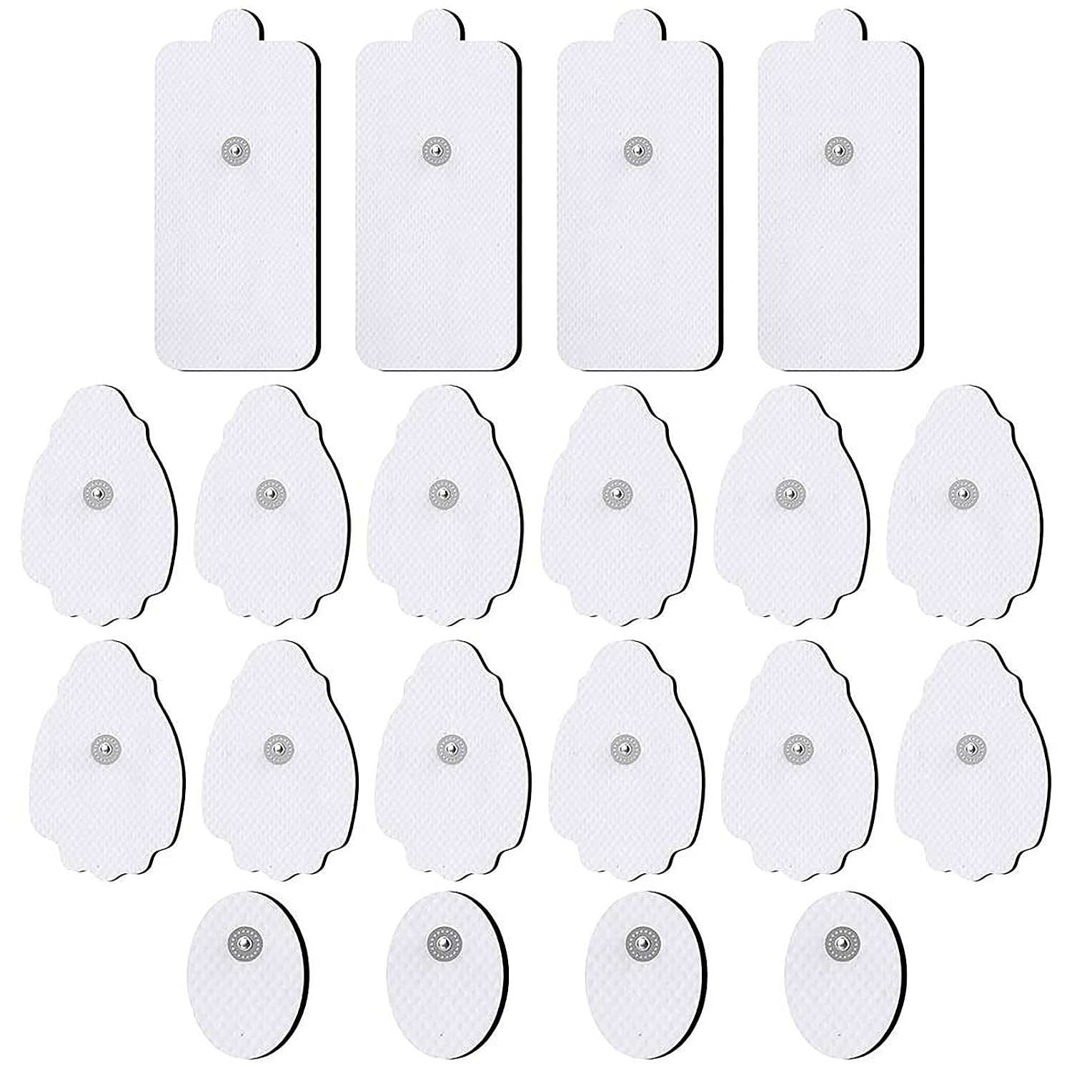 TENS/EMS Unit Replacement Pads 20 Pack 3.5Mm Snap Electrode Patches for Electro