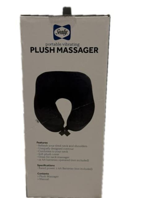 Plush Massager, black, Hands Free Massage, Extra Soft Material, Muscle Relief,