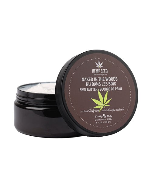 Earthly Body Hemp Seed Skin Butter – 8 oz Jar Naked in the Woods