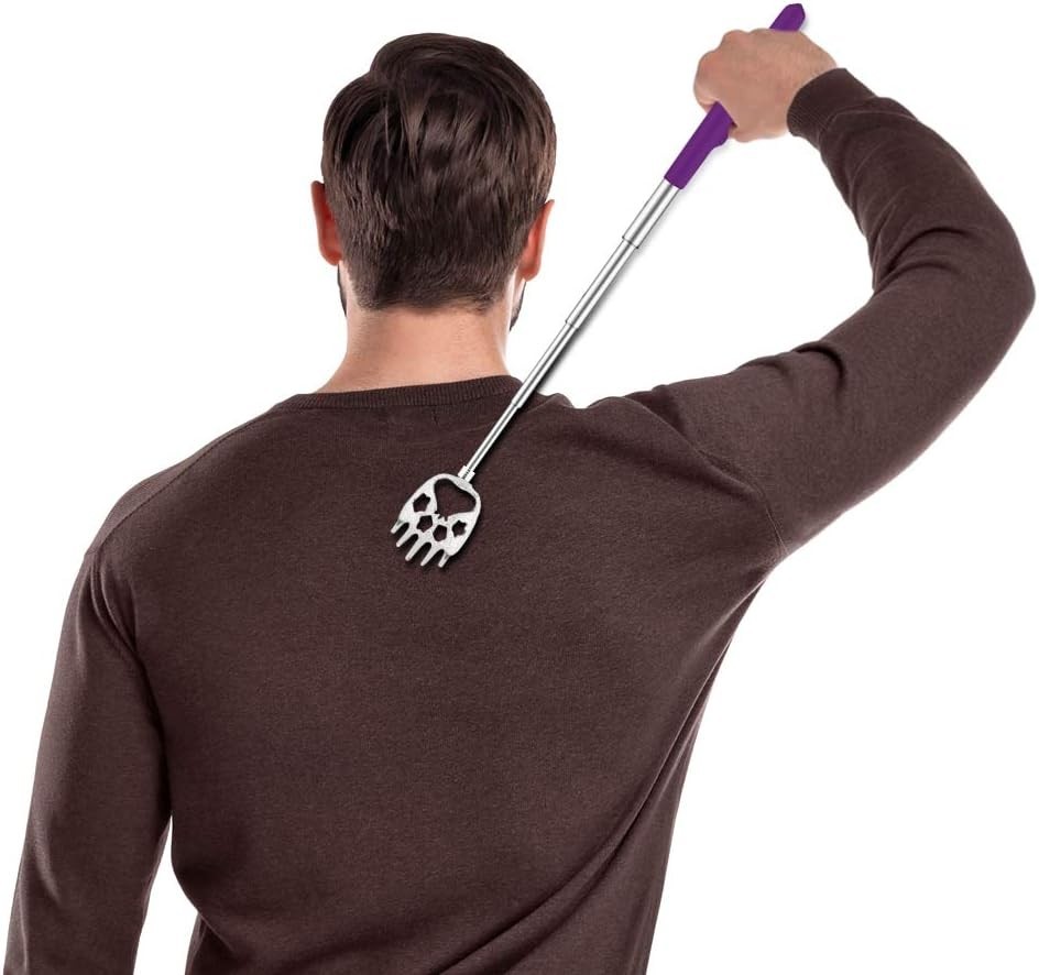 6 Pack Telescoping Back Scratcher Extendable Metal Massager Bear Claw Set Gift