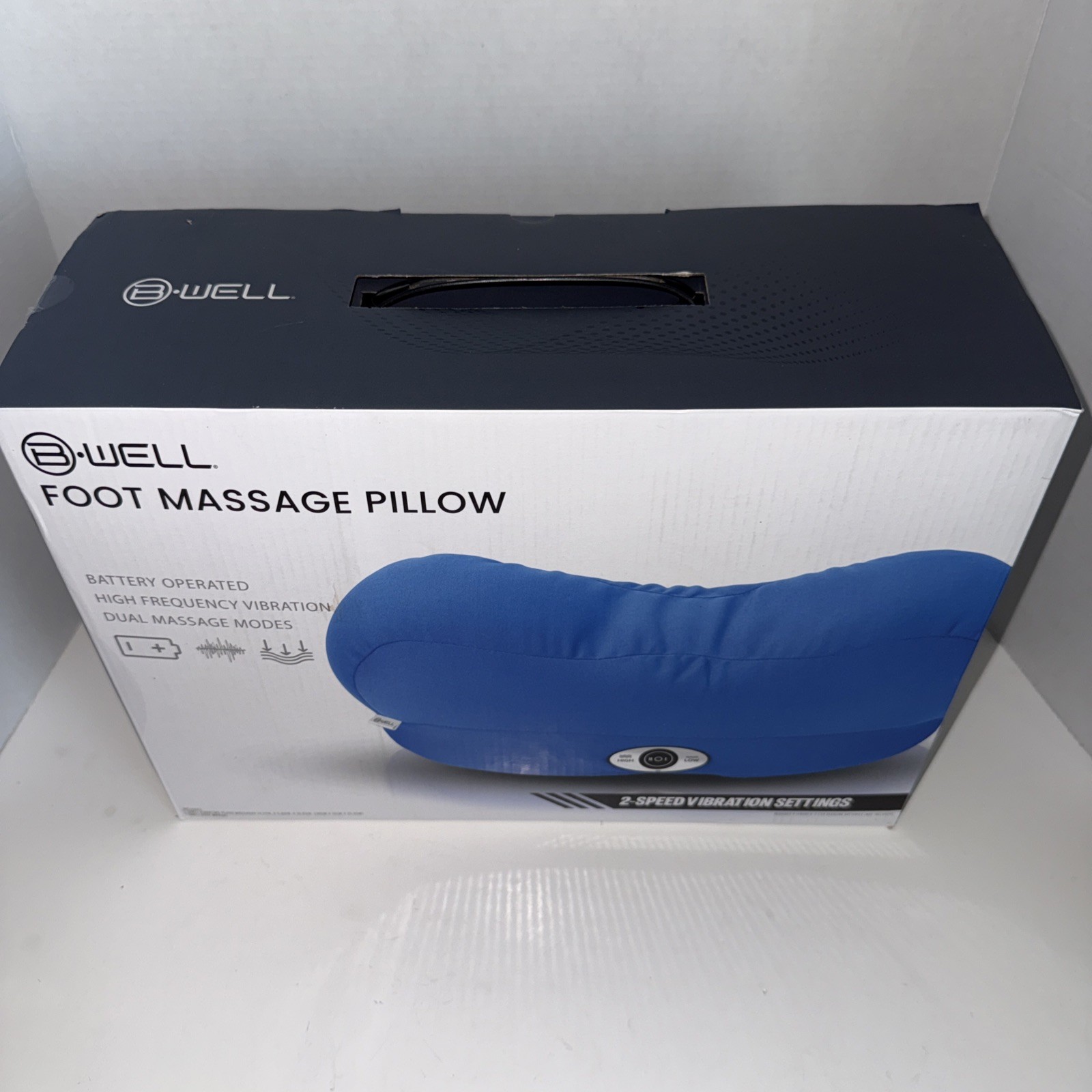 B•WELL Foot Massage Pillow New Open Box 2 Speed Battery Operated