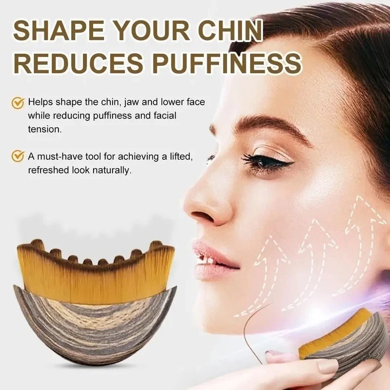 2PC Lymphatic Contour Face Brush Lymphatic Drainage Massager for Face