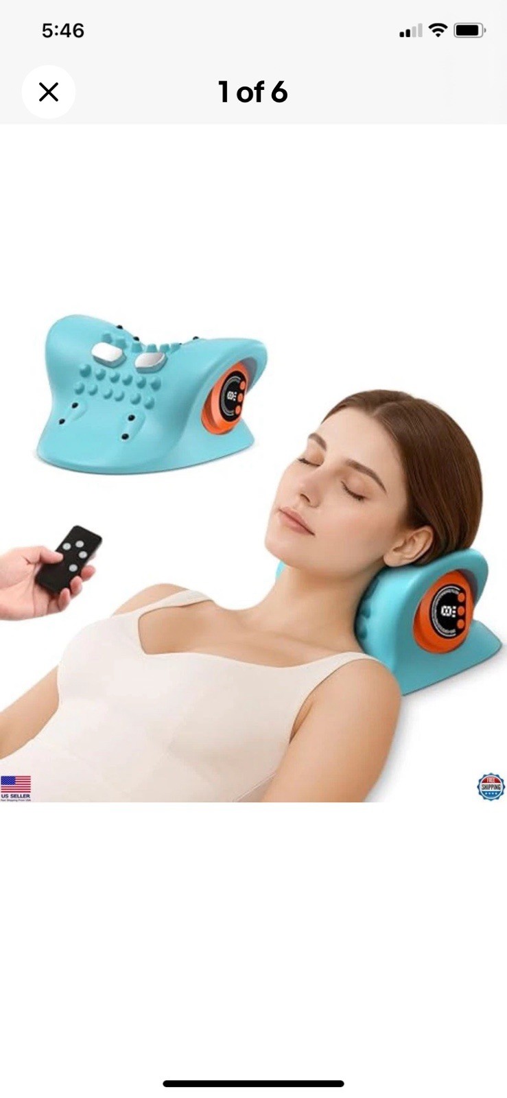 Loyal choice Ergonomic Heating And Neck Clavicle, Massager Pillow With Remote