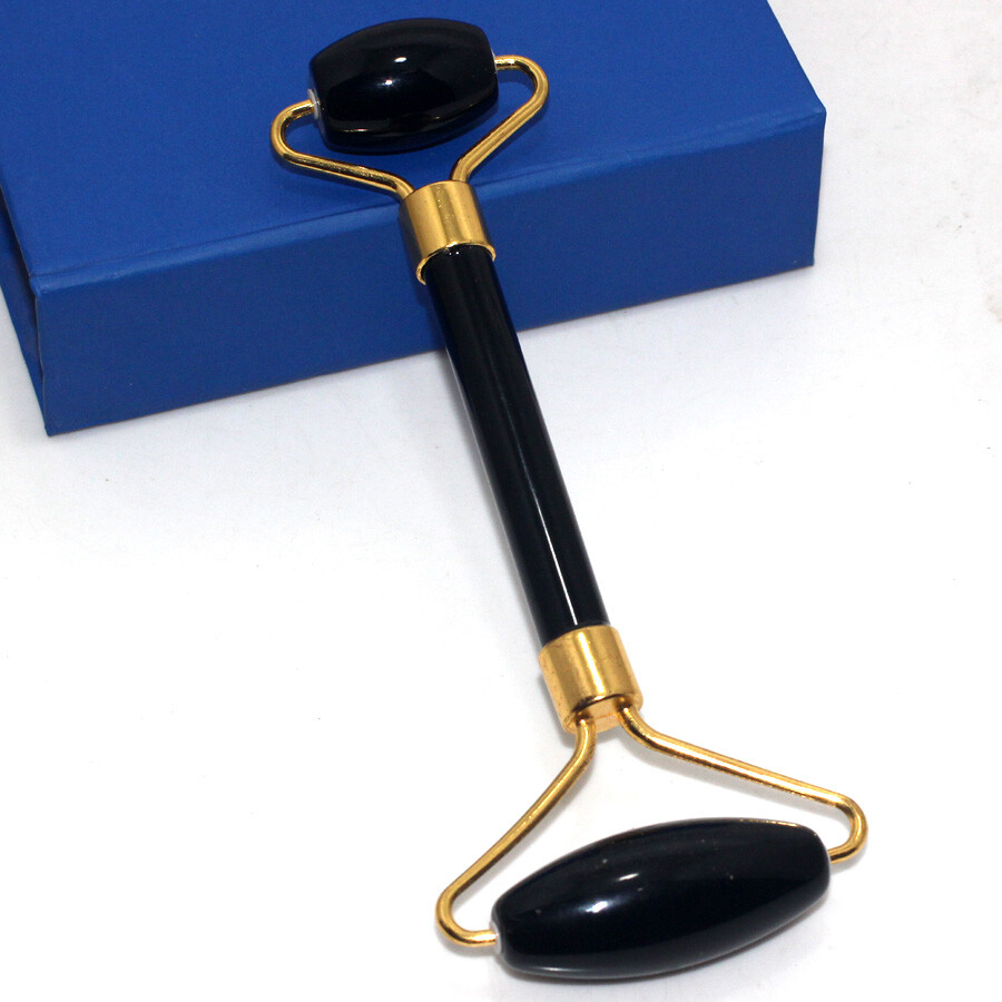 Natural Rose Quartz and More Natural Gemstones Face Skin Roller Gua Sha