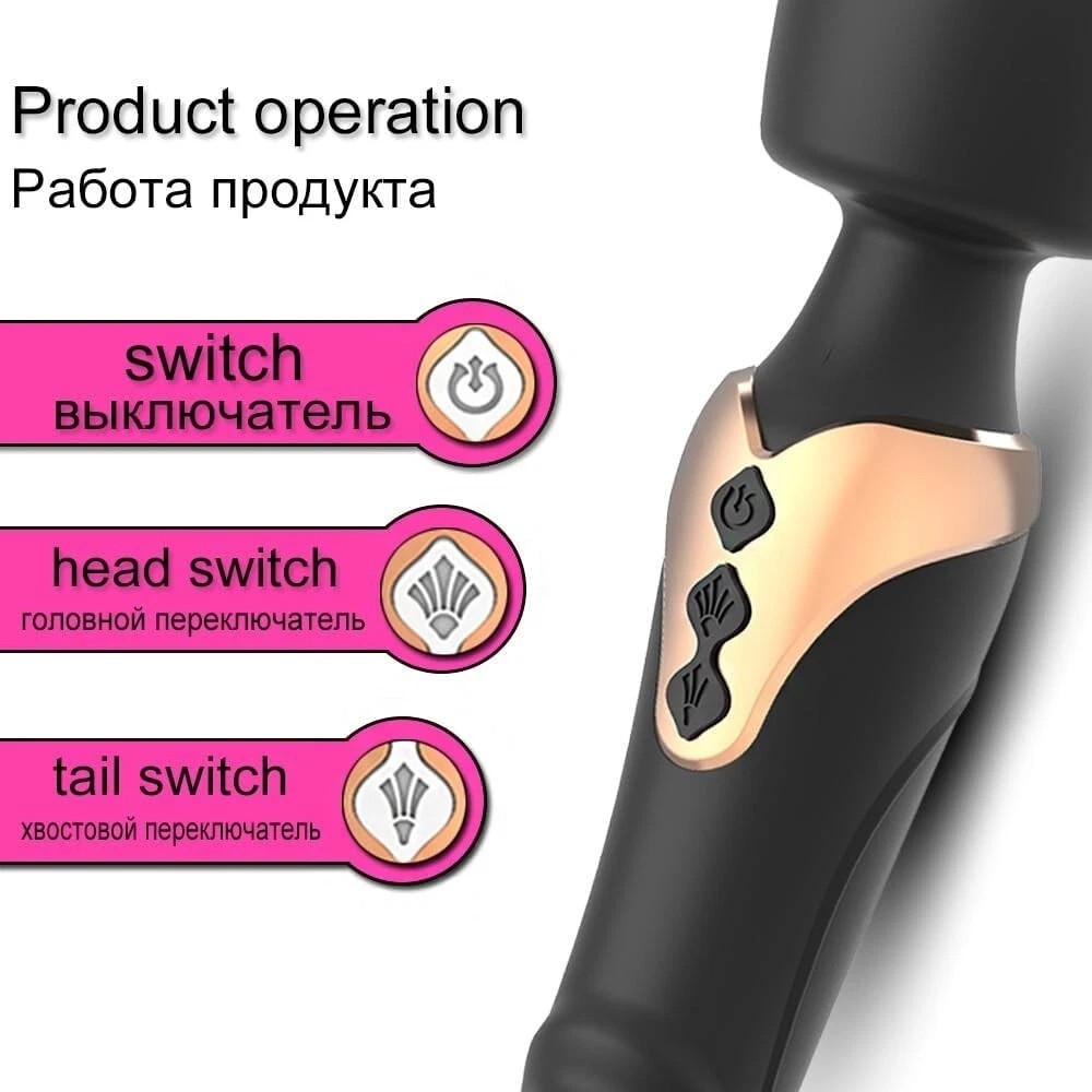 Upgraded Powerful Massager Wand Handheld Heated Vibrating Massage Full Body US