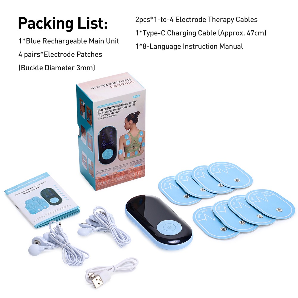 Tens Unit Muscle Stimulator Electronic Pulse Massager Rechargeable Pain Relief