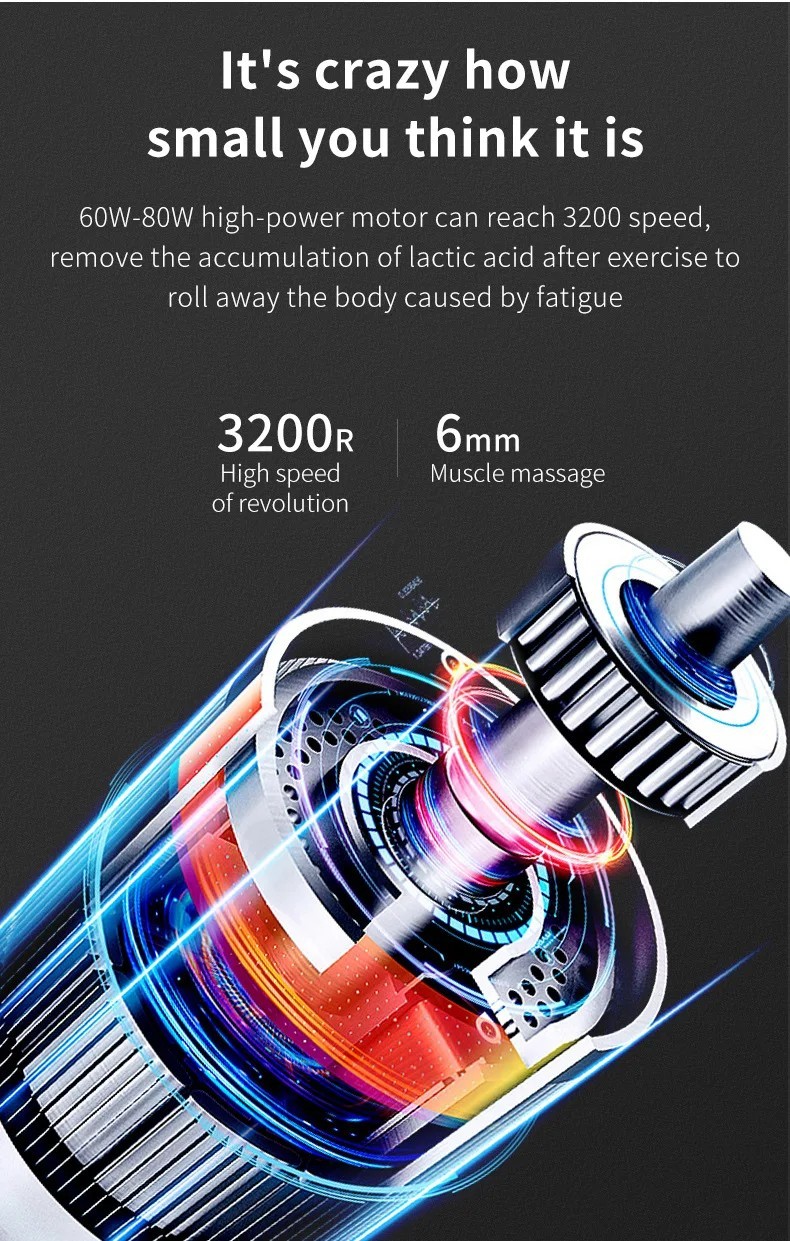 Mini Portable Fascia Massage Gun Deep Tissue Percussion Muscle Massager