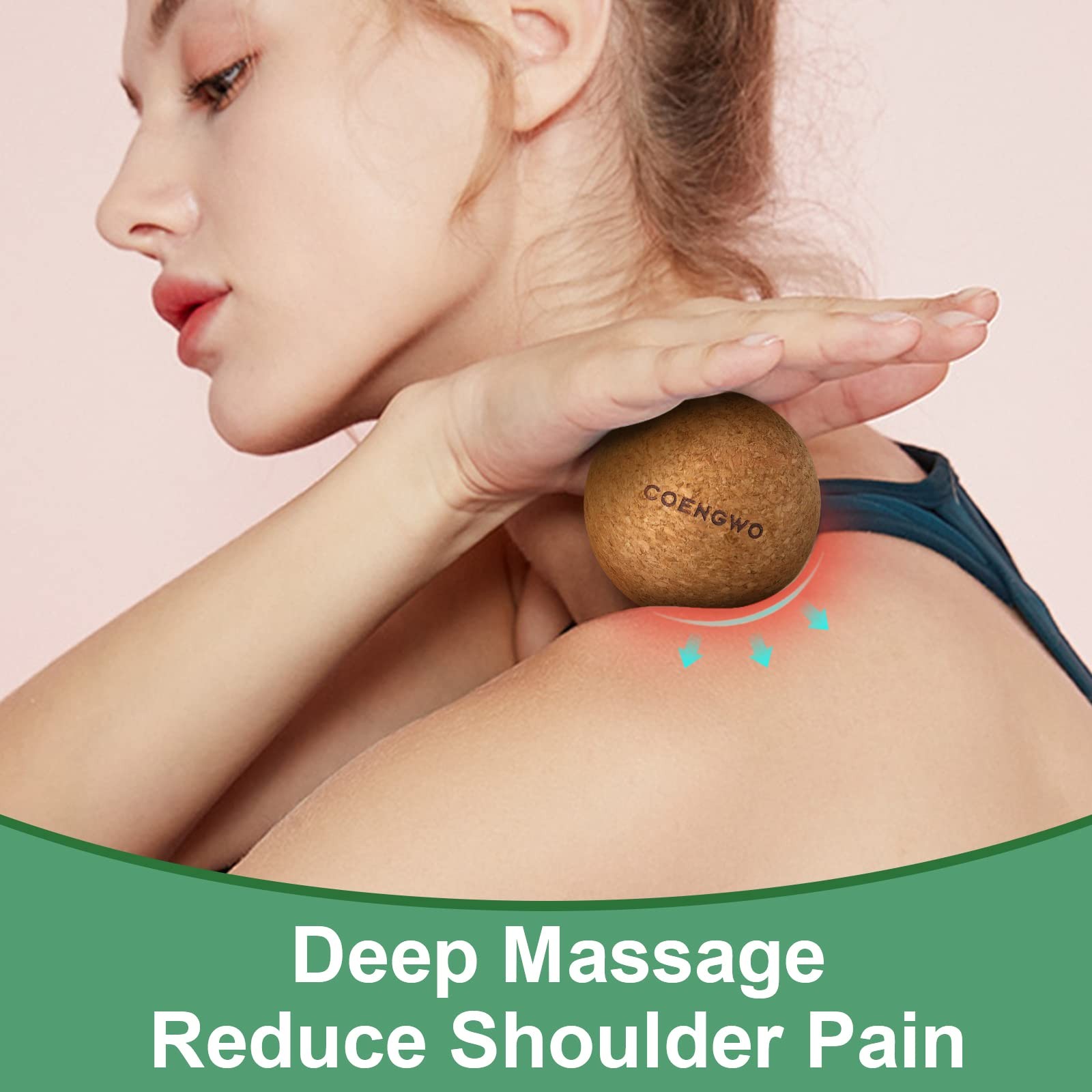 Cork Ball Lacrosse Ball, Deep Tissue Muscle Tension Therapy Ball for Trigger …