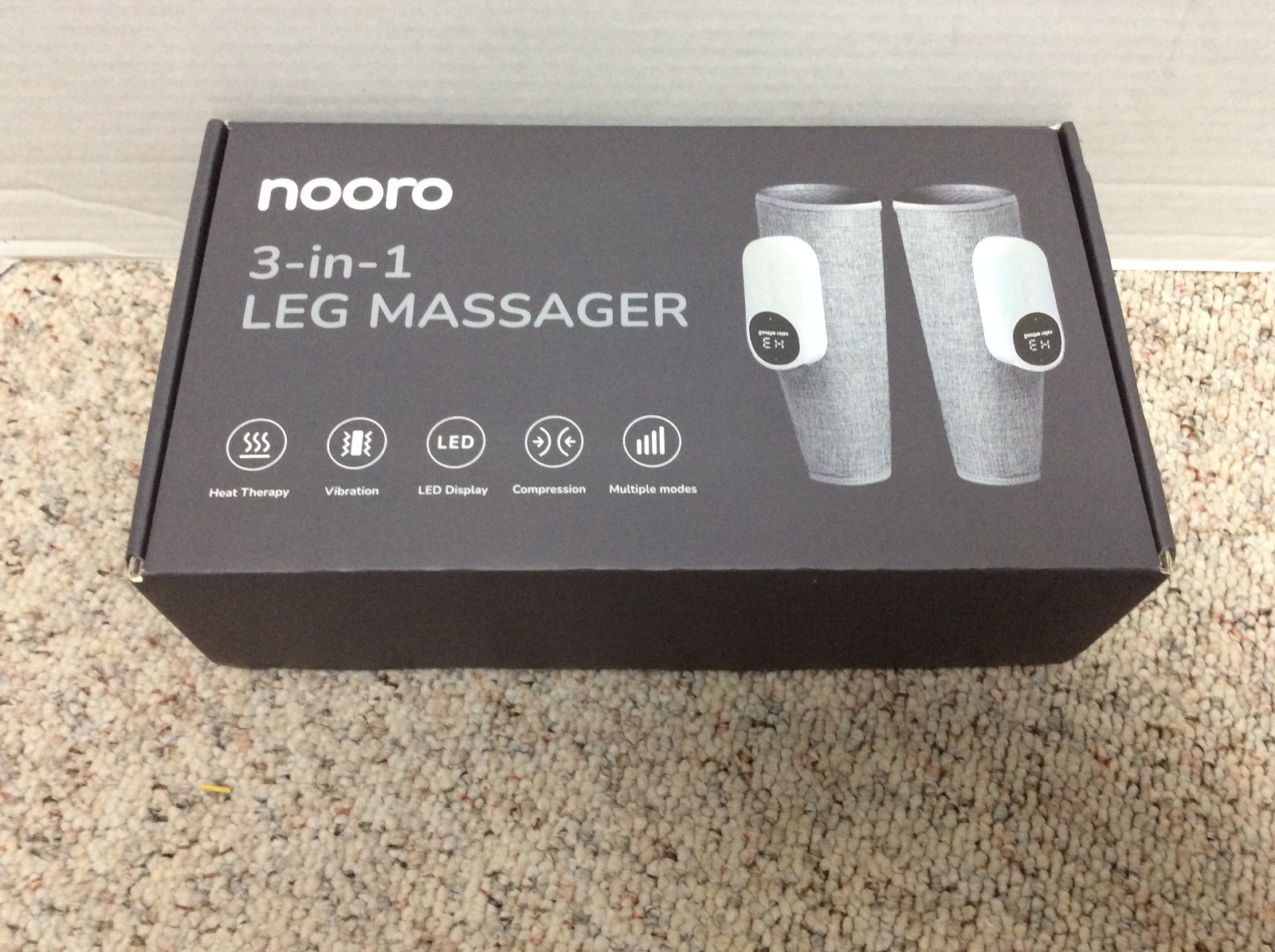 NOORO 3-in-1 Leg Massager Advanced System Vibrating Heat Therapy for Legs