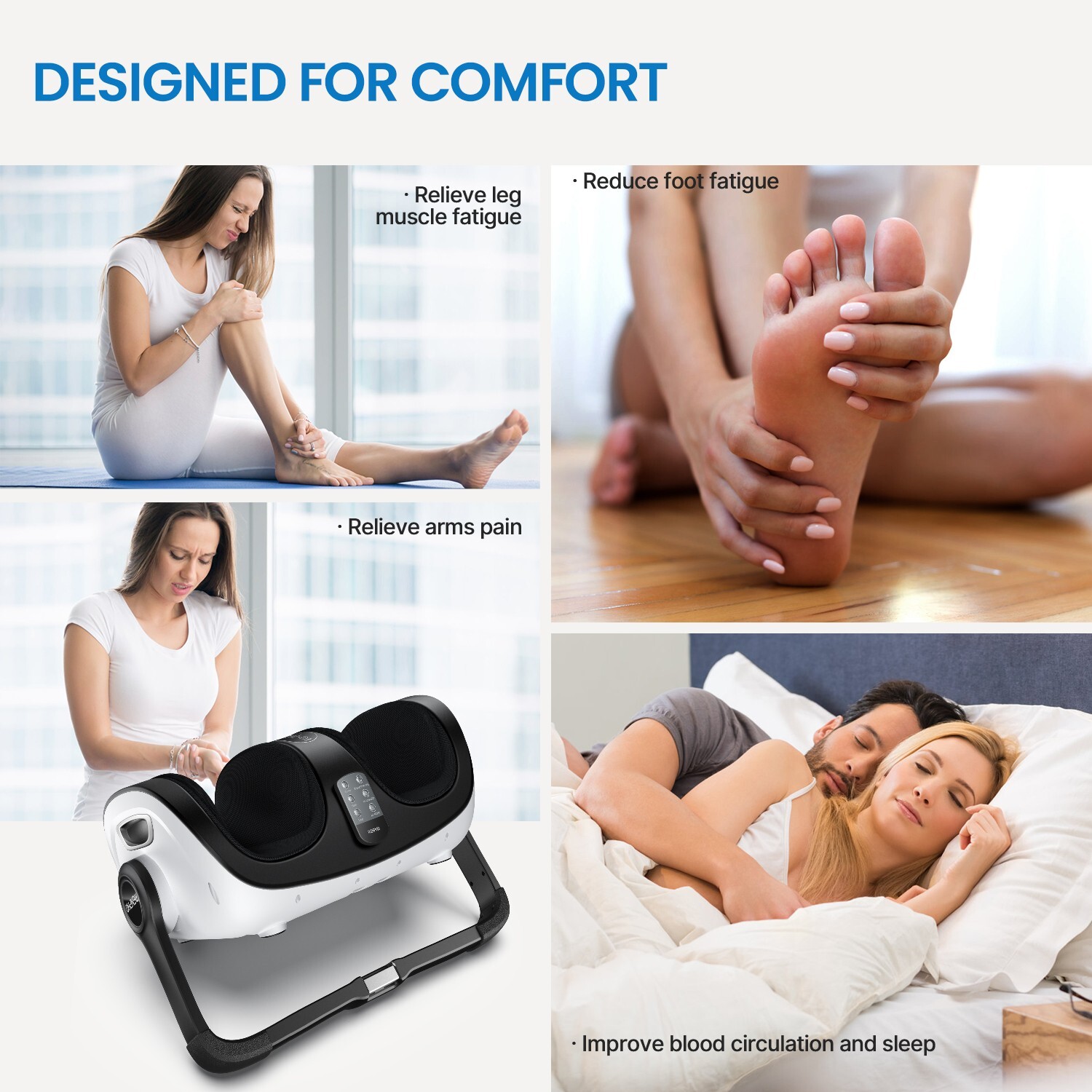 RENPHO Shiatsu Foot Massager with Heat Foot & Calf Massager Remote Control Gift