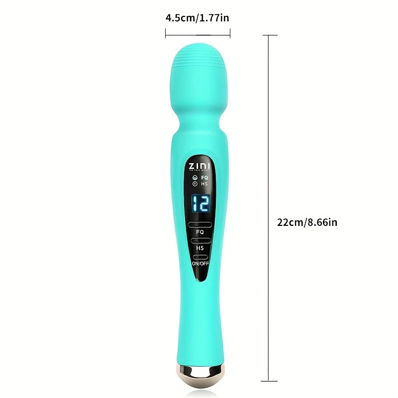 Women’s Full Body Wand Massager, LCD Digital Display, 12 Vibration Modes