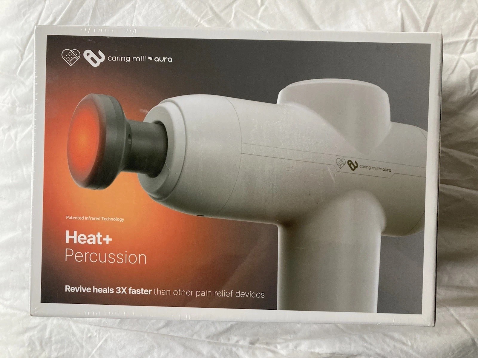 Caring Mill By Aura Heat+ Percussion Revive Deep Muscle Pain Relief Device AR40