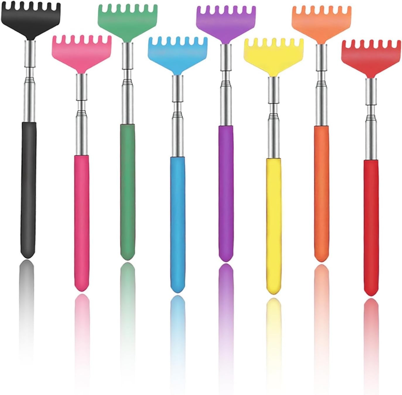 8-Piece Gift Box Set Retractable Back Scratchers- Portable Metal Body Massager T
