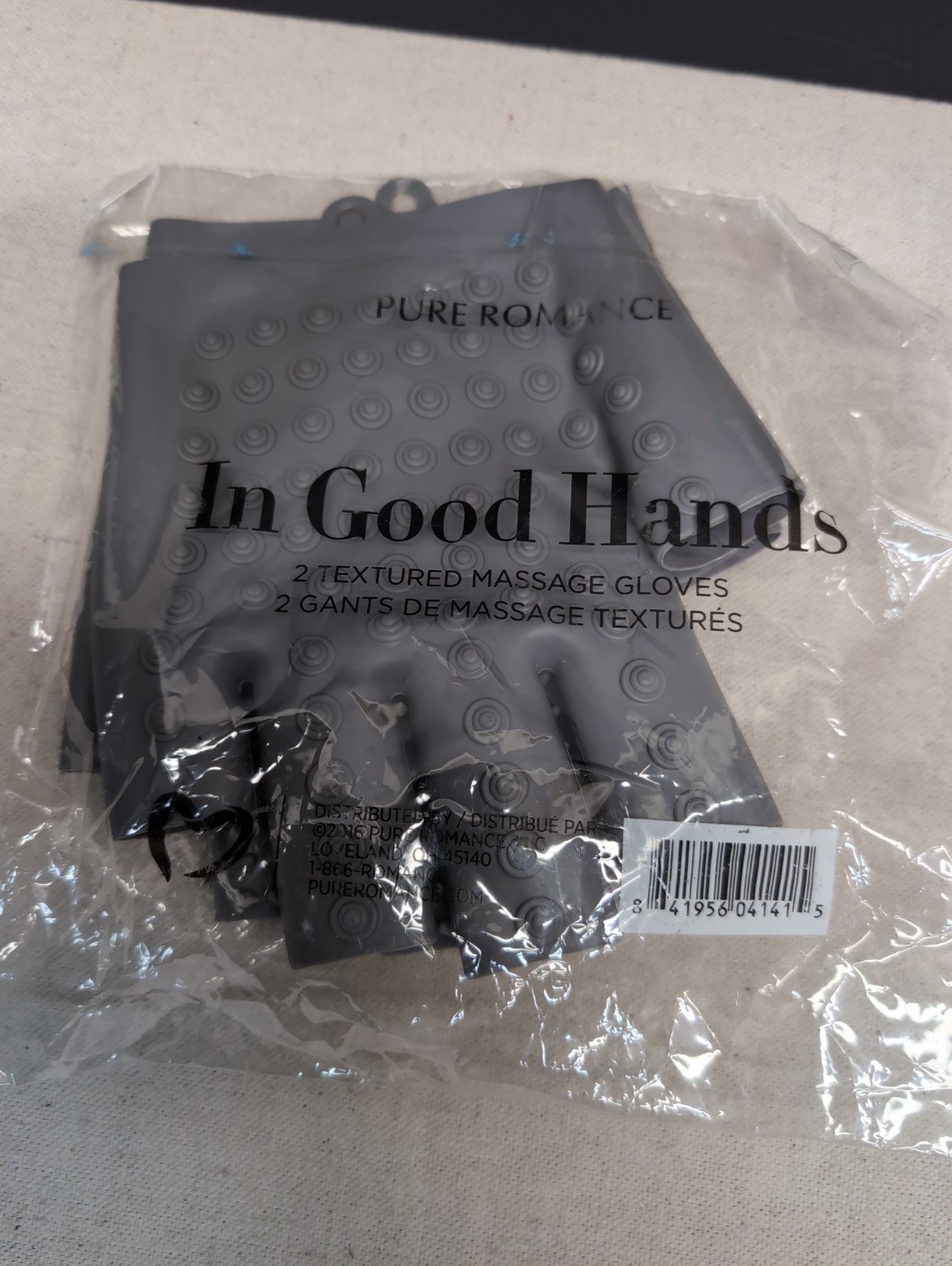 Pure Romance- Two Sided Textured Massage Glove- In Good Hands- New Sealed