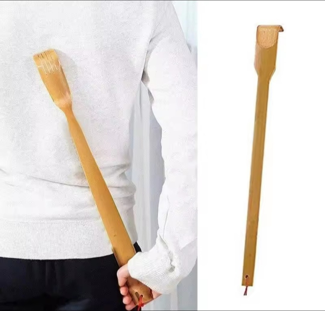 Bamboo Back Scratcher Long Handle Natural Wood Body Massager Skin Relief Tool.
