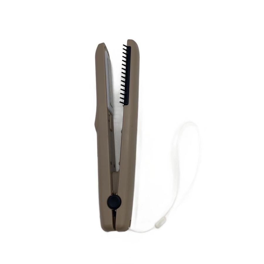 YA-MAN HC-21G Shine Pro Ultrasonic Hair Treatment Iron Device Greige Cordless