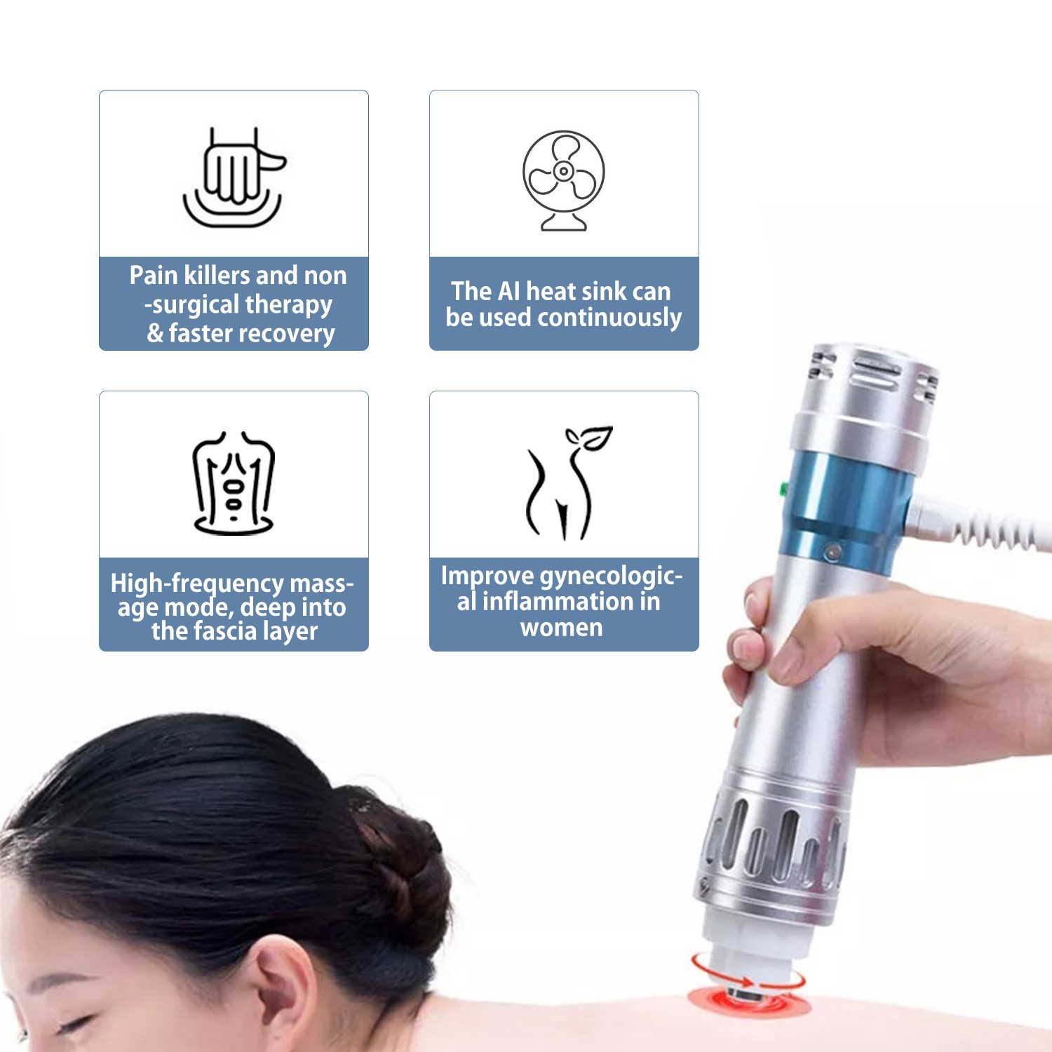 Portable Shockwave Therapy Machine For Full Body Pain Relief & ED Treatment USA