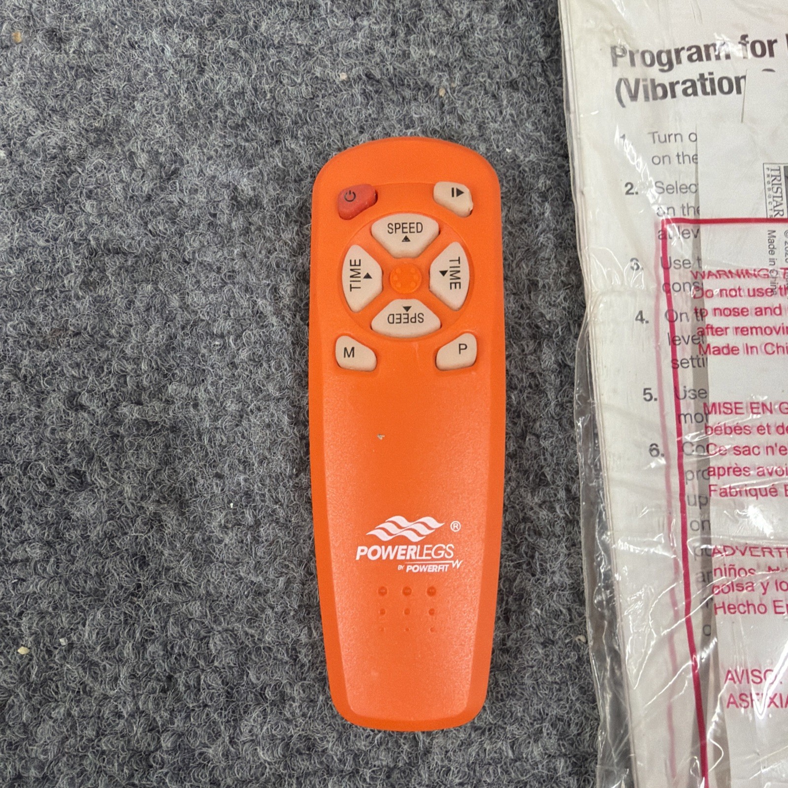 Power Legs by Power Fit Vibration Foot Massager w/ Remote Model ETF002M