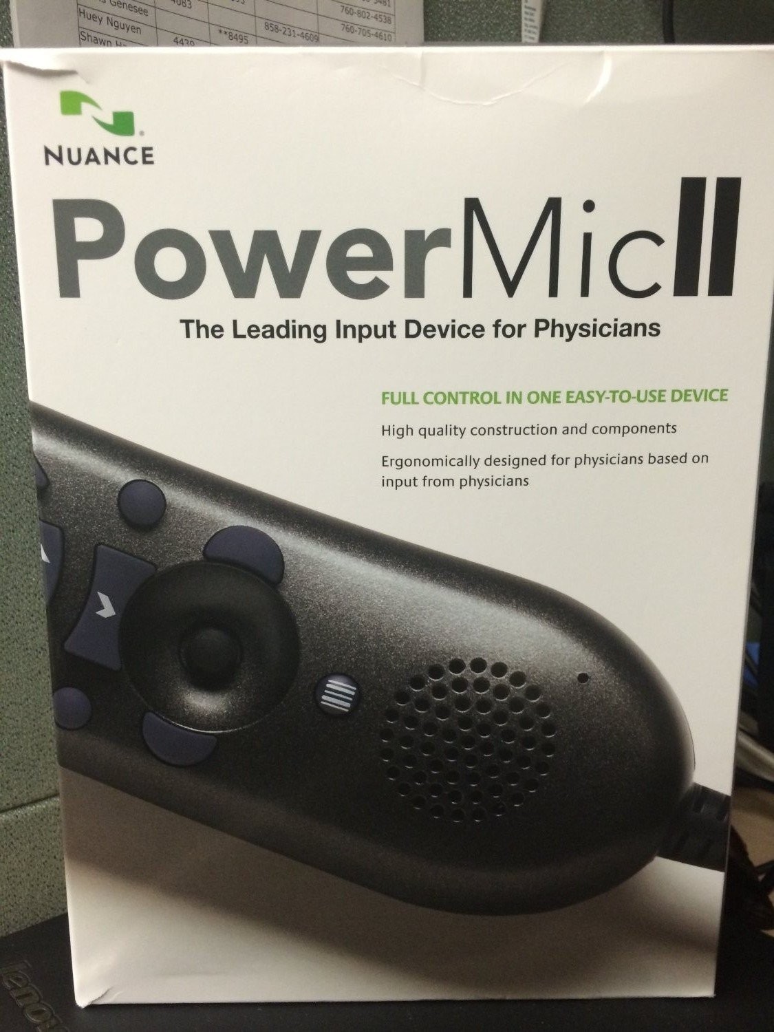 Nuance Dragon Medical Practice Edition 2 Microphone with Cradle – Powermic II