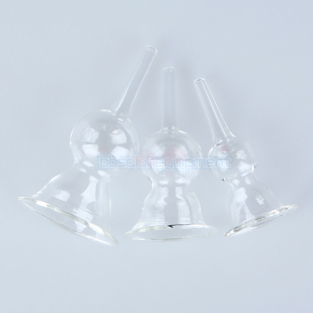 3PCS Replace Vacuum Cupping Glass Cup For Vacuum Therapy Breast Beauty Equipment