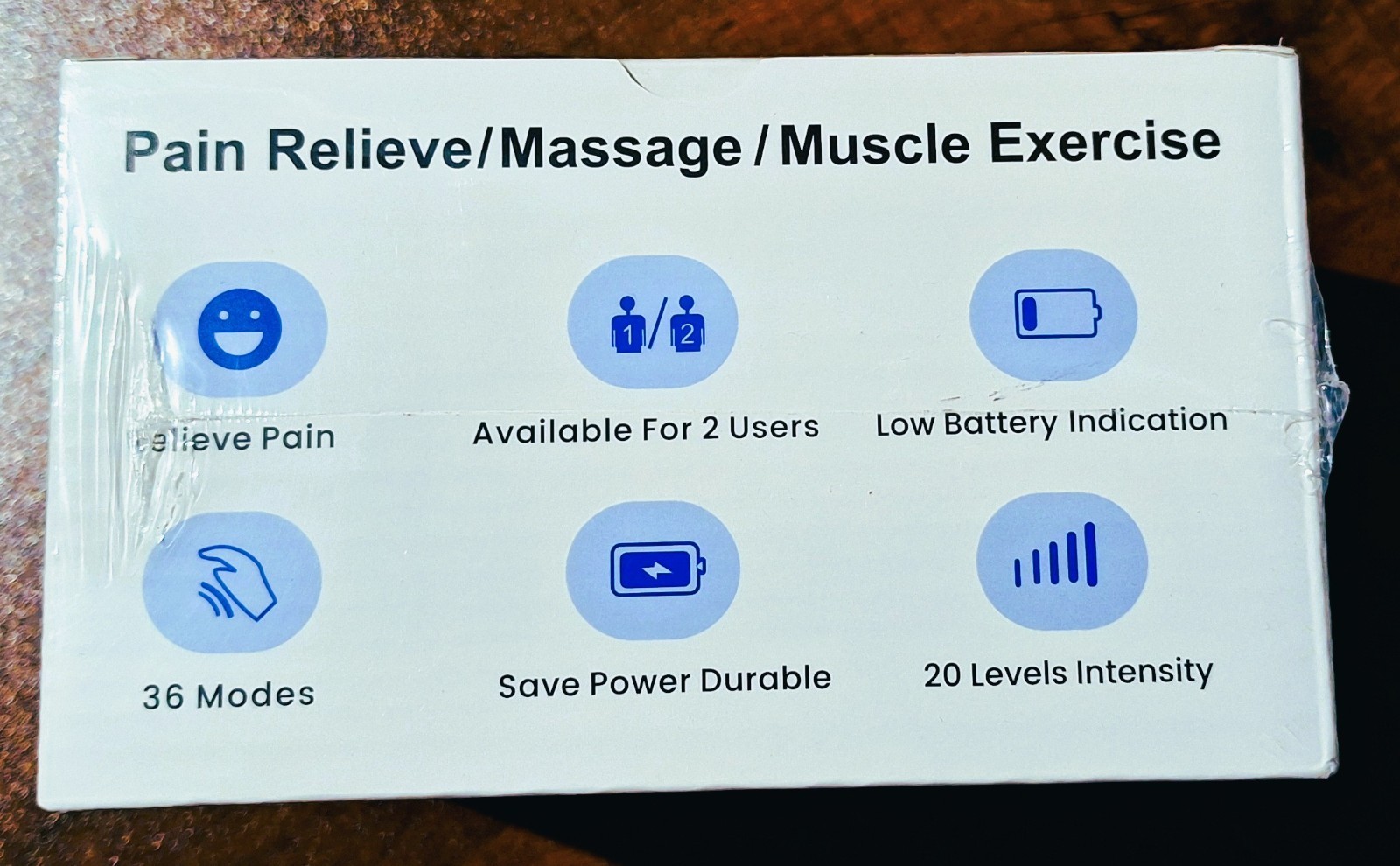 TENS Pain Relief & EMS Massage Unit Model DJ-E2A0 New/Sealed