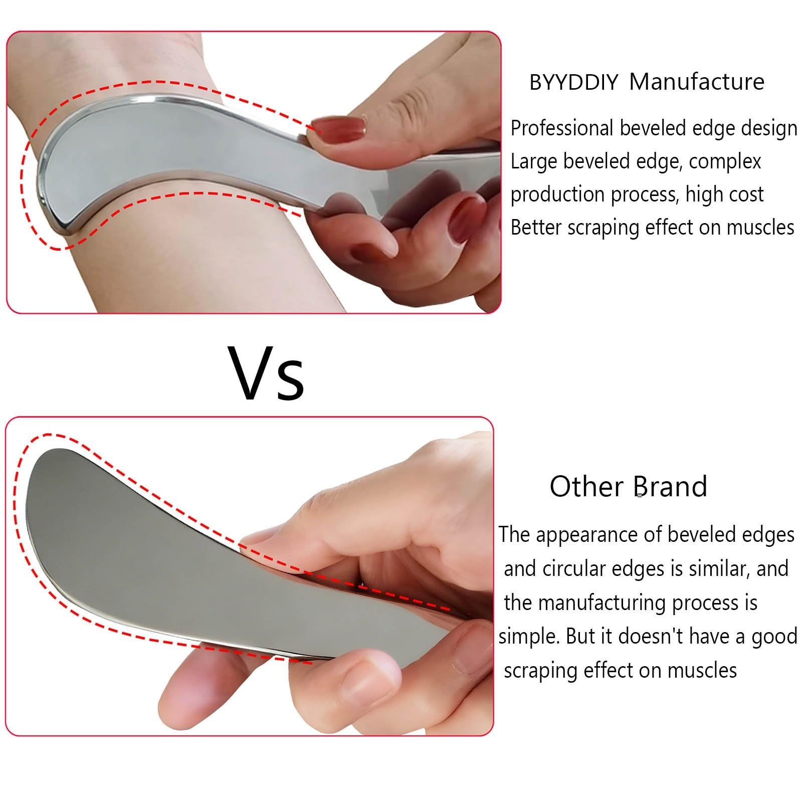 3-in-1 Stainless Steel Muscle Scraper Set | IASTM Tools for Physical Therapy & G