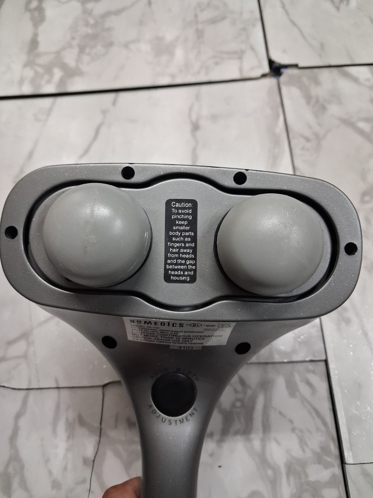 Homedics PA-100HA Hand Held Adjustable Percussion Massager Tested Working