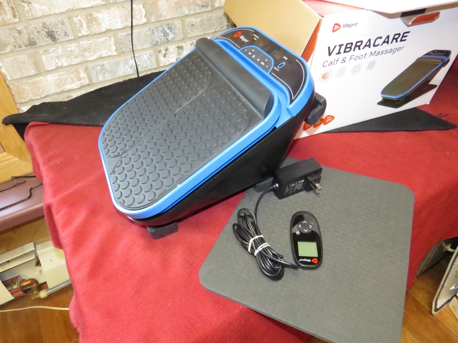 LifePro VIBRACARE Massager Vibration Plate Foot Calf Neuropathy LP-VBRCAR-BLU